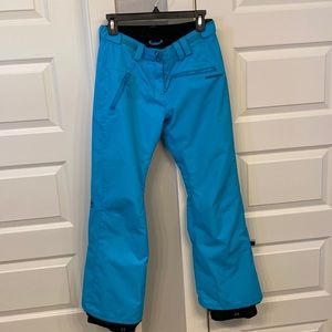 Ski or snowboard pants, teal blue, very small
